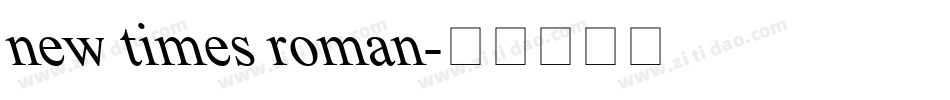new times roman字体转换